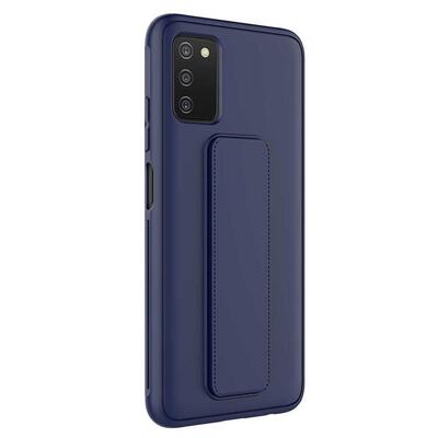 Microsonic Samsung Galaxy A03S Kılıf Hand Strap Lacivert