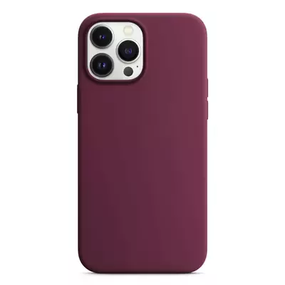 Microsonic Apple iPhone 15 Pro Kılıf Liquid Lansman Silikon Bordo