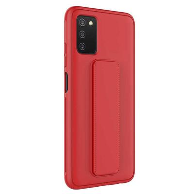 Microsonic Samsung Galaxy A03S Kılıf Hand Strap Kırmızı