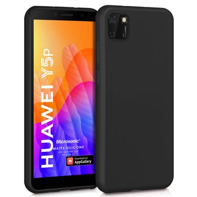 Microsonic Huawei Y5P Kılıf Matte Silicone Siyah