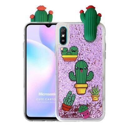 Microsonic Xiaomi Redmi 9A Kılıf Cute Cartoon Kaktüs