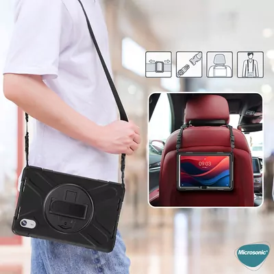 Microsonic Lenovo Tab M11 Kılıf Heavy Defender Siyah