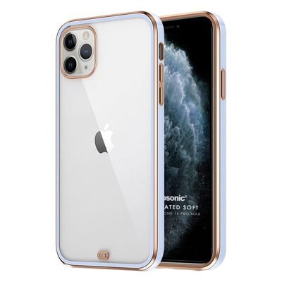 Microsonic Apple iPhone 11 Pro Max Kılıf Laser Plated Soft Lila