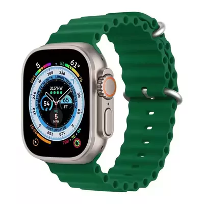 Microsonic Apple Watch Series 7 41mm Kordon Ocean Band Yeşil