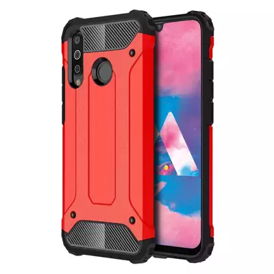 Microsonic Samsung Galaxy M30 Kılıf Rugged Armor Kırmızı