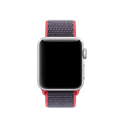 Microsonic Apple Watch 3 42mm Nylon Loop Kordon Fuşya