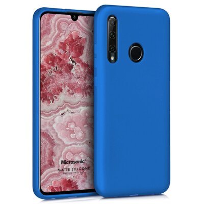 Microsonic Huawei Y6P Kılıf Matte Silicone Mavi