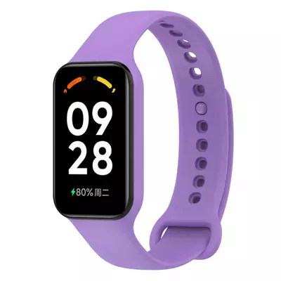 Microsonic Xiaomi Smart Band 8 Active Kordon, Silicone Sport Band Lila