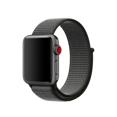 Microsonic Apple Watch 3 42mm Nylon Loop Kordon Gri