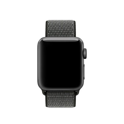 Microsonic Apple Watch 3 42mm Nylon Loop Kordon Gri