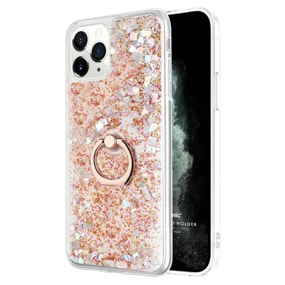 Microsonic Apple iPhone 11 Pro Kılıf Glitter Liquid Holder Gold