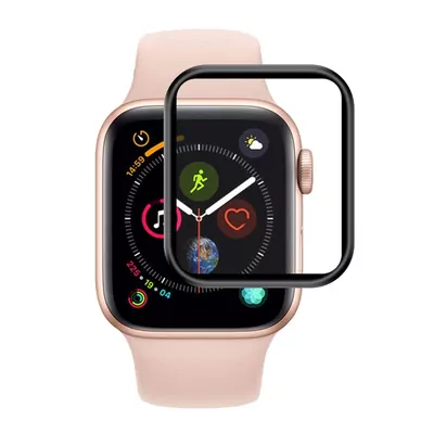 Microsonic Apple Watch SE 3 40mm Tam Kaplayan Temperli Cam Full Ekran koruyucu Siyah