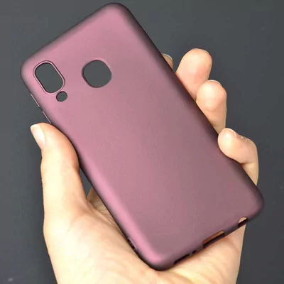 Microsonic Matte Silicone Samsung Galaxy A30 Kılıf Mor