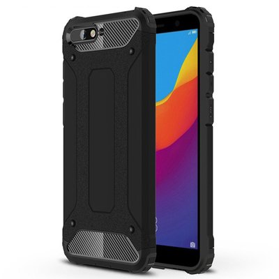 Microsonic Huawei Y6 2018 Kılıf Rugged Armor Siyah