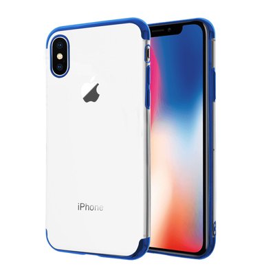 Microsonic Apple iPhone X Kılıf Skyfall Transparent Clear Mavi