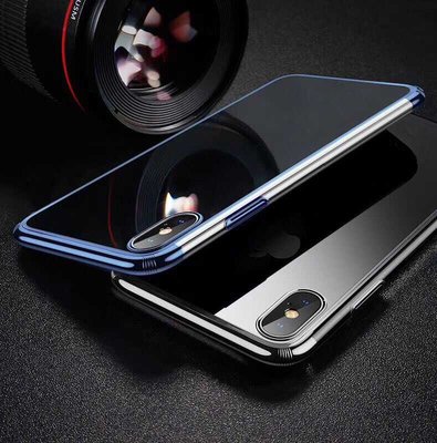 Microsonic Apple iPhone X Kılıf Skyfall Transparent Clear Mavi