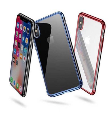 Microsonic Apple iPhone X Kılıf Skyfall Transparent Clear Mavi