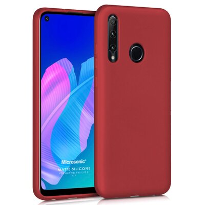 Microsonic Huawei Y7P Kılıf Matte Silicone Kırmızı