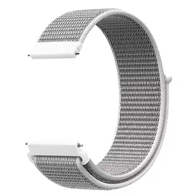 Microsonic Samsung Galaxy Watch FE Hasırlı Kordon Woven Sport Loop Beyaz