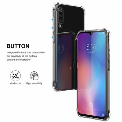 Microsonic Xiaomi Mi 9 SE Kılıf Anti Shock Silikon Şeffaf