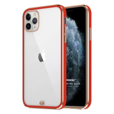 Microsonic Apple iPhone 11 Pro Kılıf Laser Plated Soft Kırmızı