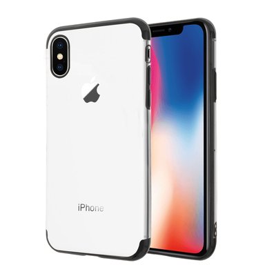 Microsonic Apple iPhone X Kılıf Skyfall Transparent Clear Siyah