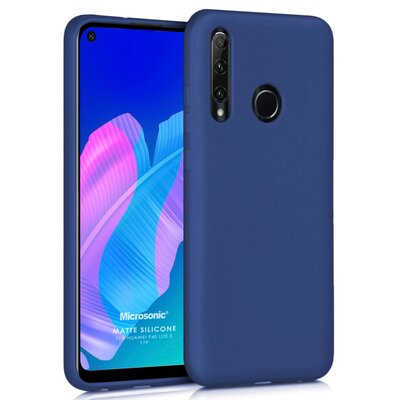 Microsonic Huawei Y7P Kılıf Matte Silicone Lacivert