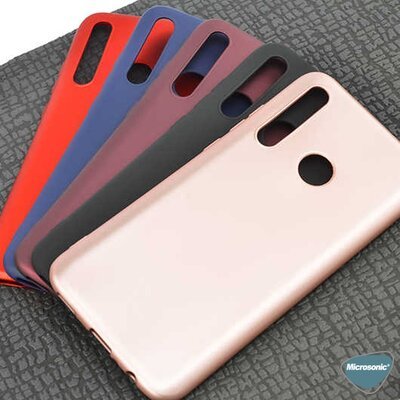 Microsonic Huawei Y7P Kılıf Matte Silicone Lacivert