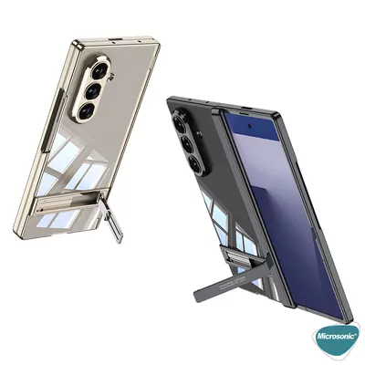 Microsonic Samsung Galaxy Z Fold 7 Kılıf Clarity Stand Lacivert