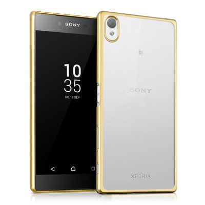 Microsonic Sony Xperia Z5 Kılıf Skyfall Transparent Clear Gold