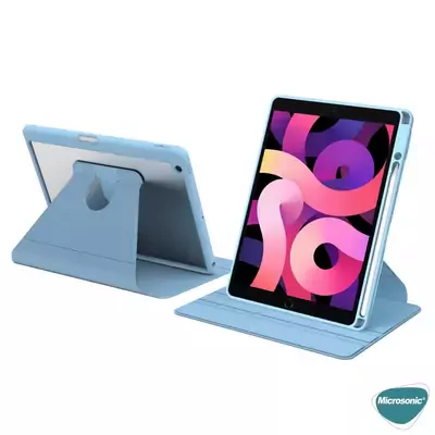 Microsonic Apple iPad 10.2'' 9. Nesil Kılıf (A2602-A2604-A2603-A2605) Regal Folio Mavi