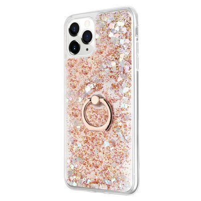 Microsonic Apple iPhone 11 Pro Max Kılıf Glitter Liquid Holder Gold