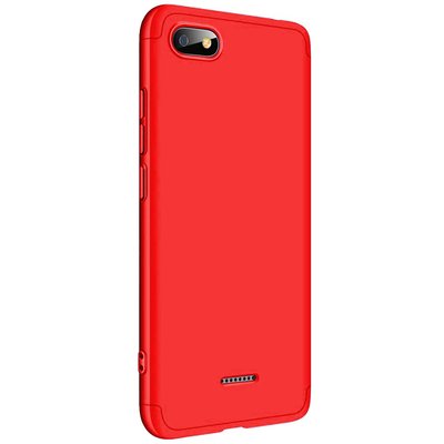 Microsonic Xiaomi Redmi 6A Kılıf Double Dip 360 Protective AYS Kırmızı