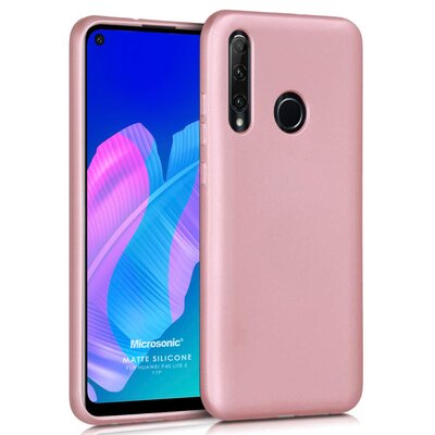 Microsonic Huawei Y7P Kılıf Matte Silicone Rose Gold