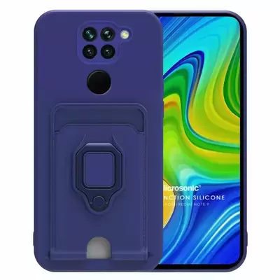 Microsonic Xiaomi Redmi Note 9 Kılıf Multifunction Silicone Lacivert