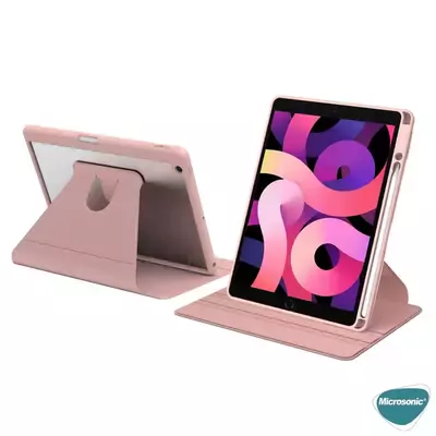 Microsonic Apple iPad 10.2'' 8. Nesil Kılıf (A2270-A2428-A2429-A2430) Regal Folio Pembe