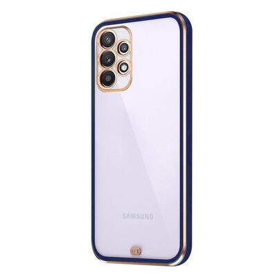 Microsonic Samsung Galaxy A72 Kılıf Laser Plated Soft Lacivert