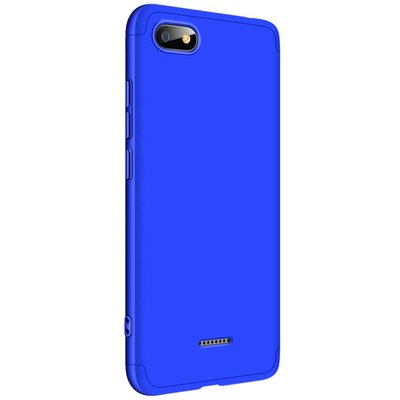 Microsonic Xiaomi Redmi 6A Kılıf Double Dip 360 Protective AYS Mavi