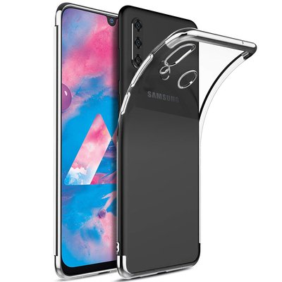 Microsonic Samsung Galaxy M30 Kılıf Skyfall Transparent Clear Gümüş