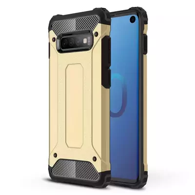 Microsonic Samsung Galaxy S10 Kılıf Rugged Armor Gold