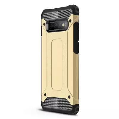 Microsonic Samsung Galaxy S10 Kılıf Rugged Armor Gold