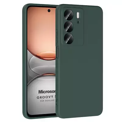 Microsonic Realme C75 Kılıf Groovy Soft Koyu Yeşil