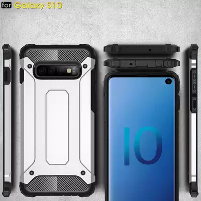 Microsonic Samsung Galaxy S10 Kılıf Rugged Armor Rose Gold