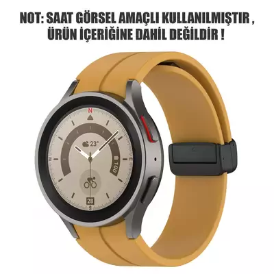 Microsonic Samsung Galaxy Watch 6 Classic 43mm Kordon Ribbon Line Sarı