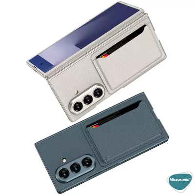 Microsonic Samsung Galaxy Z Fold 7 Kılıf LuxGrip Wallet Bej