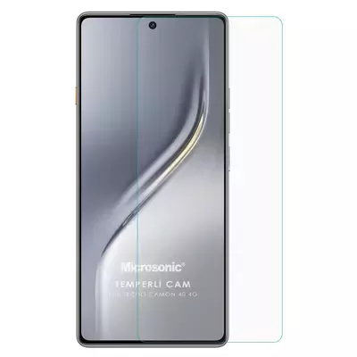 Microsonic TECNO Camon 40 4G Tempered Glass Cam Ekran Koruyucu