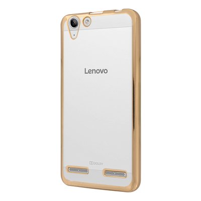 Microsonic Lenovo Vibe K5 Plus Kılıf Skyfall Transparent Clear Gold