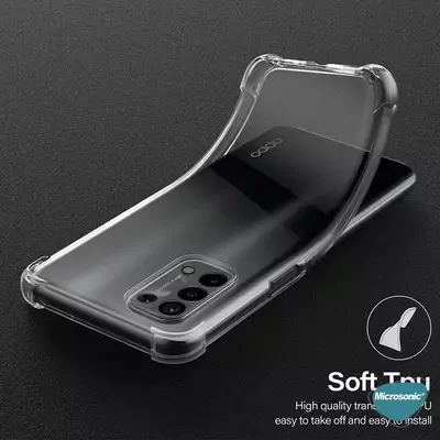 Microsonic Oppo A74 4G Kılıf Shock Absorbing Şeffaf