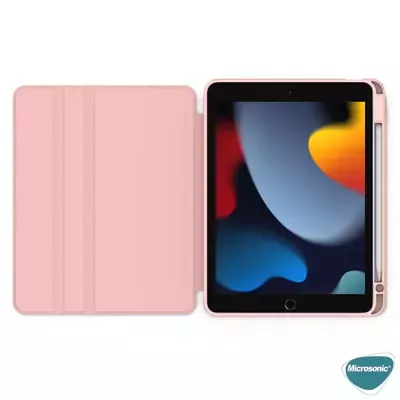 Microsonic Apple iPad 10.2'' 7. Nesil Kılıf (A2197-A2200-A2198) Regal Folio Pembe