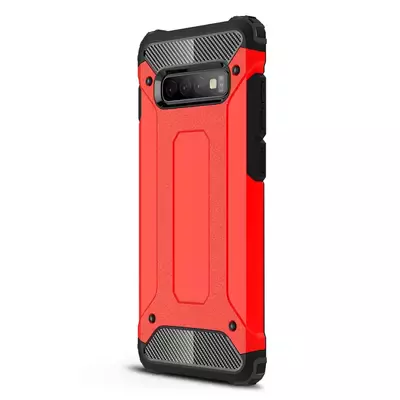 Microsonic Samsung Galaxy S10 Kılıf Rugged Armor Kırmızı